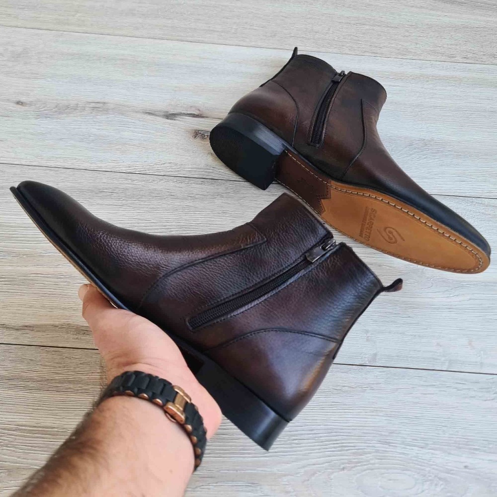 Men's Leather Chelsea Boots | Zip-Up | Handmade - Picture 2 of 4
